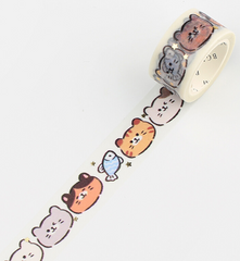 Cute Kawaii BGM Washi / Masking Deco Tape - Cat Nice kitten Pet - for Scrapbooking Journal Planner Craft