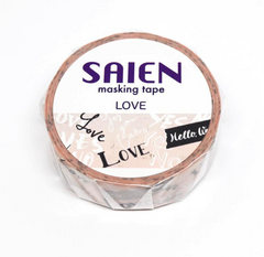 SALE Cute Kawaii Saien Washi / Masking Deco Tape - Love Valentine #Luv Wedding - for Scrapbooking Journal Planner Craft