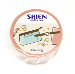 Cute Kawaii Saien Washi / Masking Deco Tape - Fashion Travel Working Outfit - for Scrapbooking Journal Planner Craft