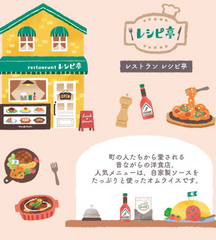 Cute Kawaii MW Washi / Masking Deco Tape - Town Series - Restaurant - for Scrapbooking Journal Planner Craft