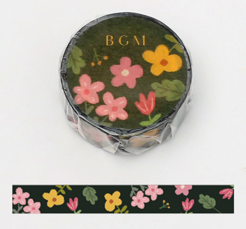 Cute Kawaii BGM Washi / Masking Deco Tape - Flowers  ♥ - for Scrapbooking Journal Planner Craft