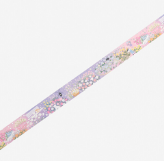 Cute Kawaii BGM Washi / Masking Deco Tape - Beautiful Spring Flower Garden - for Scrapbooking Journal Planner Craft
