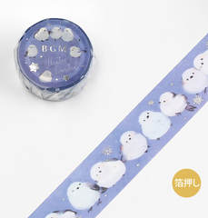 Cute Kawaii BGM Washi / Masking Deco Tape - Winter Limited Series - Birds - for Scrapbooking Journal Planner Craft