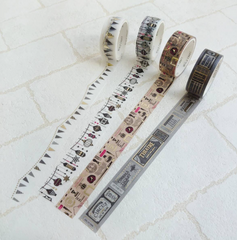 Cute Kawaii W-Craft Washi / Masking Deco Tape - Movie Theater Ticket - for Scrapbooking Journal Planner Craft