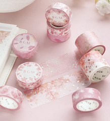 Cute Kawaii BGM Washi / Masking Deco Tape - Cherry Blossom Sakura Flower - for Scrapbooking Journal Planner Craft