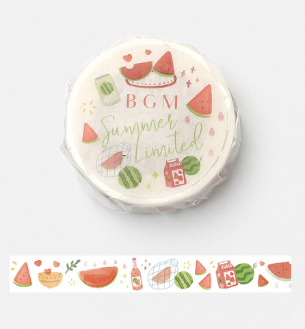Cute Kawaii BGM Washi / Masking Deco Tape - Summer Limited series - Fresh Fruits B - for Scrapbooking Journal Planner Craft