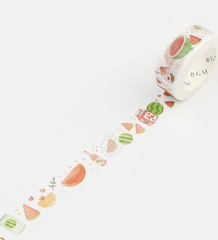 Cute Kawaii BGM Washi / Masking Deco Tape - Summer Limited series - Fresh Fruits B - for Scrapbooking Journal Planner Craft