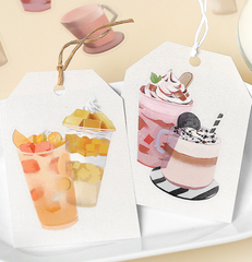 Cute Kawaii BGM Summer Limited Series Flake Stickers Sack - Cold Drinks Fruit Juice large - for Journal Agenda Planner Scrapbooking Craft