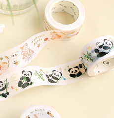 Cute Kawaii BGM Washi / Masking Deco Tape - Cat play with balls - for Scrapbooking Journal Planner Craft
