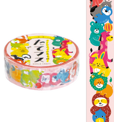 Cute Kawaii World Craft Washi / Masking Deco Tape - Animals Zoo Safari - for Scrapbooking Journal Planner Craft