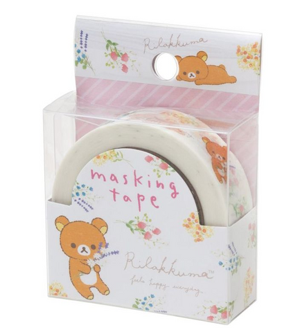 Cute Kawaii San-X Rilakkuma Washi / Masking Deco Tape - I - for Scrapbooking Journal Planner Craft