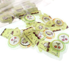 Cute Kawaii Candy Drop Style Flake Stickers Sack - Pom Pom Purin - for Journal Planner Agenda Craft Scrapbook Collectible Sanrio