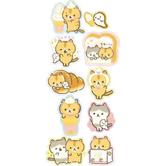 Kawaii Cute San-X CorocorocoroNya Cat Flake Stickers Sack - B - Collectible for Journal Agenda Planner Craft Scrapbook
