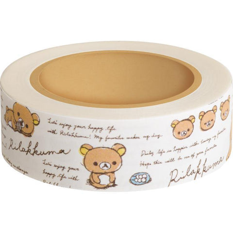 Cute Kawaii San-X Rilakkuma Washi / Masking Deco Tape - A - for Scrapbooking Journal Planner Craft