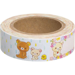 Cute Kawaii San-X Rilakkuma 4 designs Washi / Masking Deco Tape - B - for Scrapbooking Journal Planner Craft