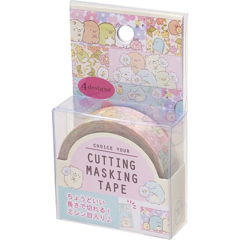 Cute Kawaii San-X Sumikko Gurashi 4 designs Washi / Masking Deco Tape - A - for Scrapbooking Journal Planner Craft