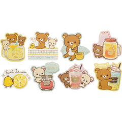 Cute Kawaii San-X Rilakkuma Flake Stickers Sack - Drinks - Collectible for Journal Agenda Planner Craft Scrapbook