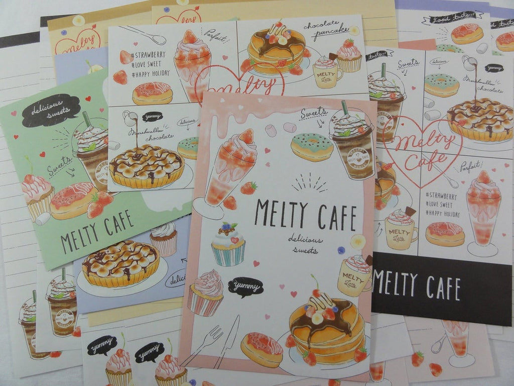 Crux Melty Cafe Letter Sets - Stationery Writing Paper Envelope