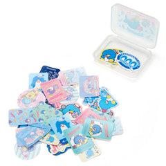 Collectible ૮ ・ﻌ・ა - Cute Kawaii Sanrio Tuxedosam Penguin Flake Stickers in Mini Plastic Container 2018 - Collectible