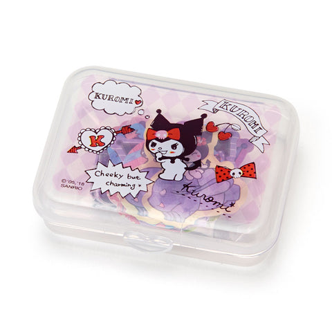 Cute Kawaii Sanrio Kuromi Flake Stickers in Mini Plastic Container 2018 - Collectible